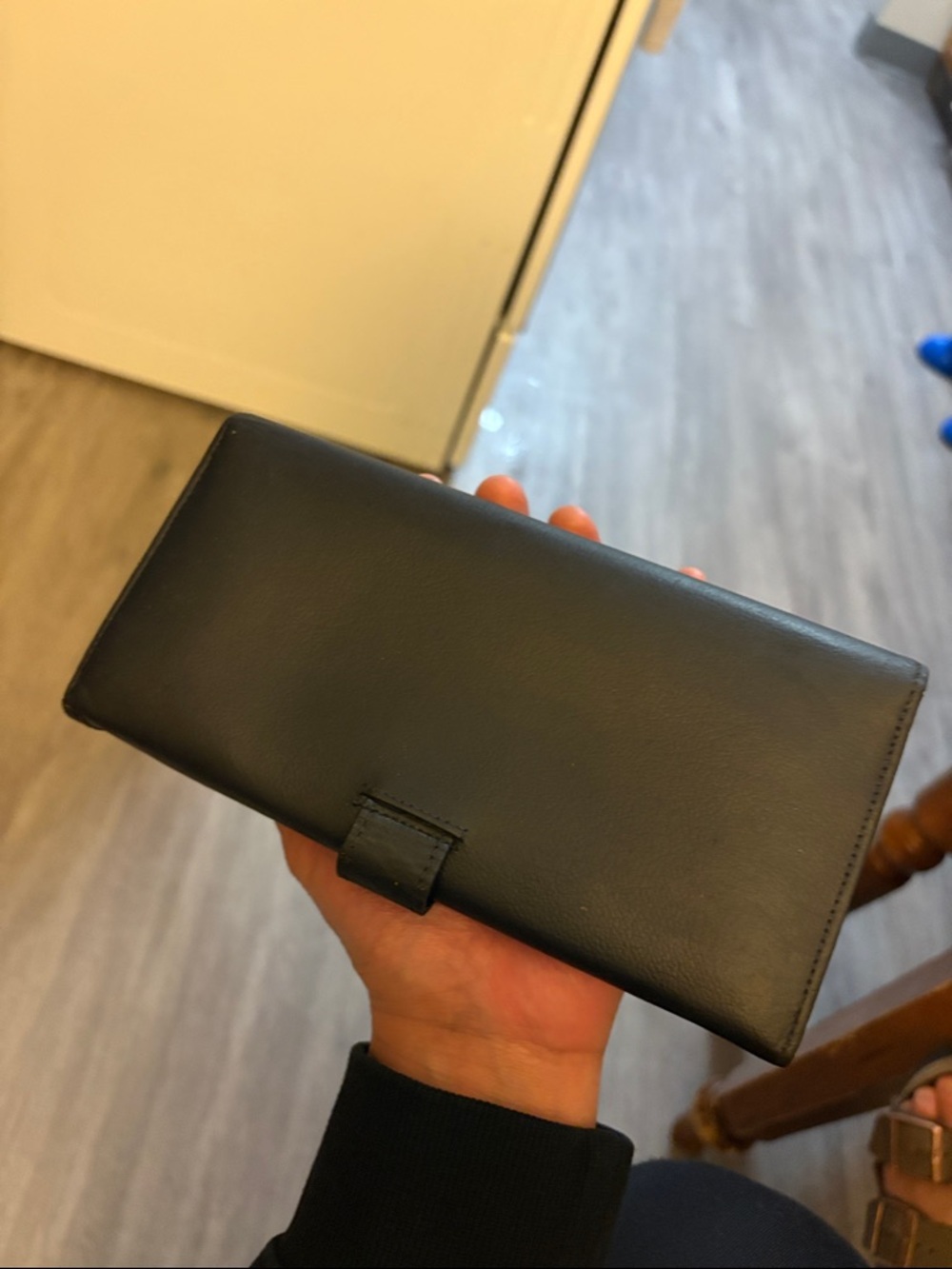 Yves Saint Laurent black Leather continental Wallet with silver hardware - Picture 10 of 10